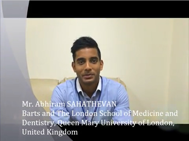 Mr. ABHIRAM SAHATHEVAN from Barts and The London School of Medicine and Dentistry, Queen Mary University of London, United Kingdom