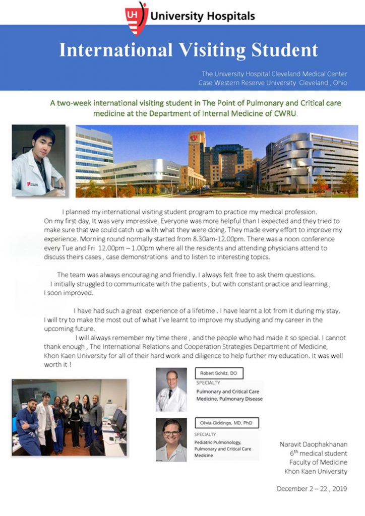 Outbound Elective Program Case Western Reserve University, USA Dec