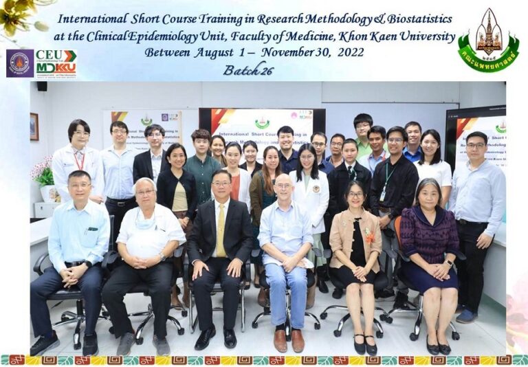 Research Methodology and Biostatistics International Short Course Training Program Clinical Epidemiology Unit MD-KKU
