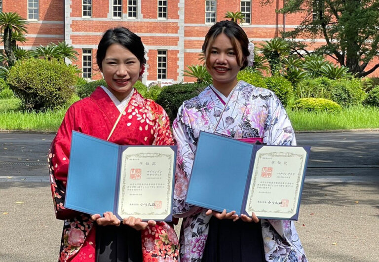 Two more MD-KKU students graduate from the Double PhD Degree Program with Kumamoto University, Japan.